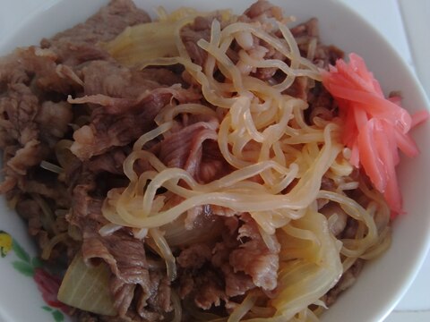 牛丼☆味が染み込んだしらたき入